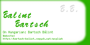 balint bartsch business card